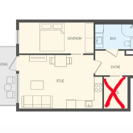 شقة Flott Mellom Sjo Og Fjell برغن