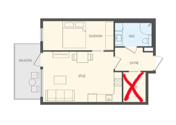 Апартаменты Flott Mellom Sjo Og Fjell Берген